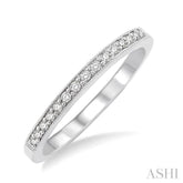 1/6 Ctw Round Cut Diamond Wedding Band in 14K White Gold