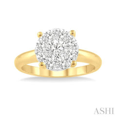 1/2 Ctw Lovebright Round Cut Diamond Ring in 14K Yellow and White Gold 1/2 Ctw Lovebright Round Cut Diamond Ring in 14K Yellow and White Gold