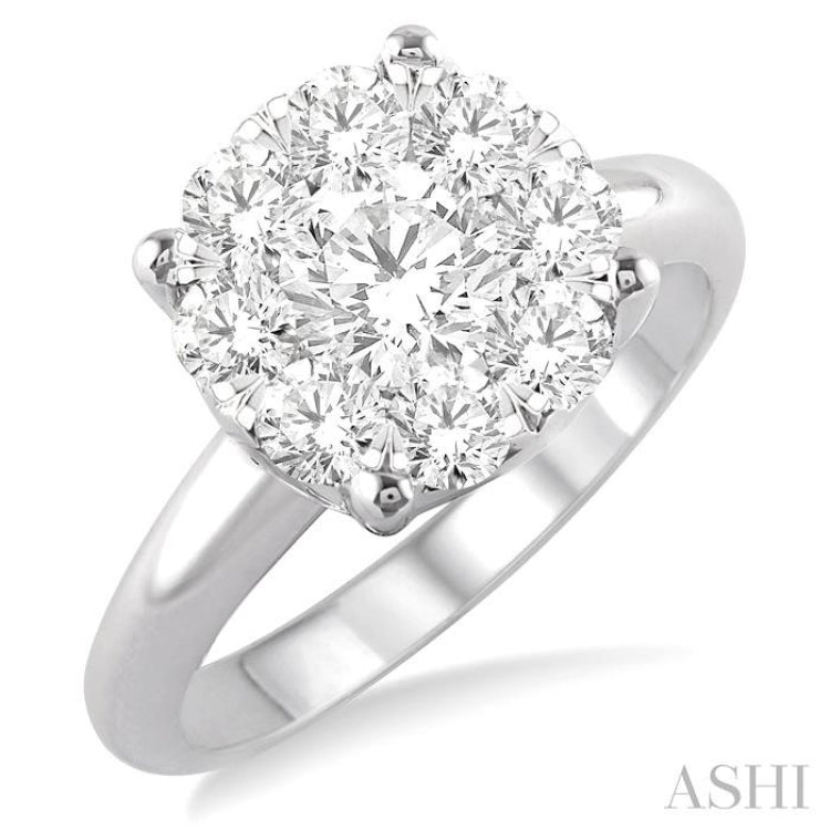 2 Ctw Lovebright Round Cut Diamond Ring in 14K White Gold 2 Ctw Lovebright Round Cut Diamond Ring in 14K White Gold
