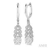 1/2 Ctw Lovebright Round Cut Diamond Earrings in 10K White Gold