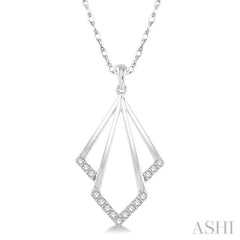 1/5 Ctw Diamond Fashion Pendant in 14K White Gold with Chain 1/5 Ctw Diamond Fashion Pendant in 14K White Gold with Chain