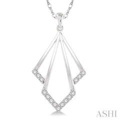 1/5 Ctw Diamond Fashion Pendant in 14K White Gold with Chain 1/5 Ctw Diamond Fashion Pendant in 14K White Gold with Chain