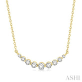 1/2 Ctw Diamond Smile Necklace in 14K Yellow Gold