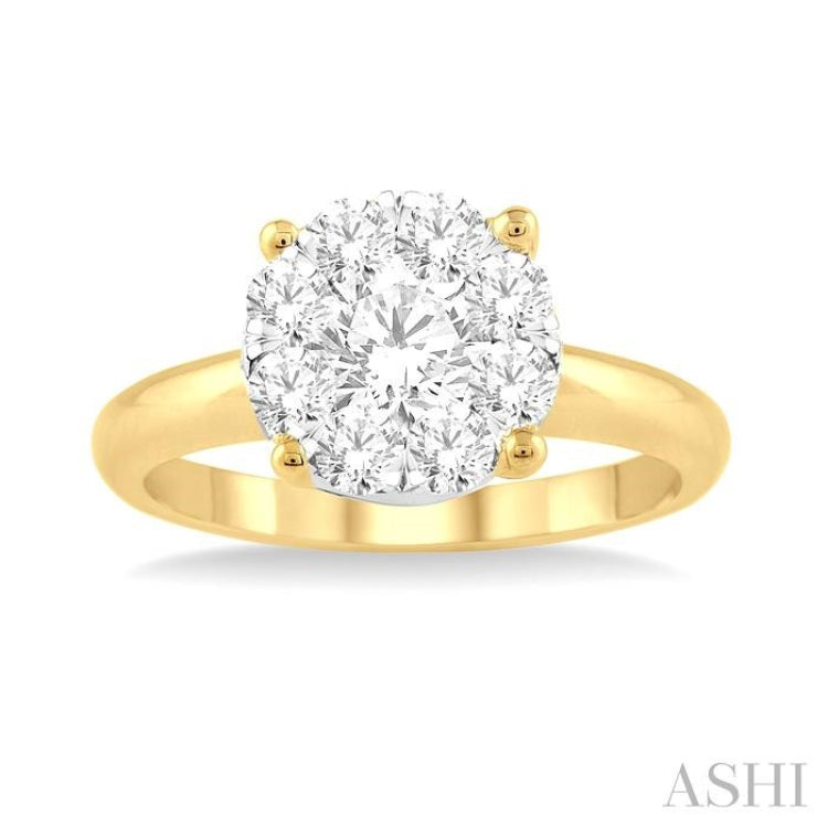 3/4 Ctw Lovebright Round Cut Diamond Ring in 14K Yellow and White Gold 3/4 Ctw Lovebright Round Cut Diamond Ring in 14K Yellow and White Gold