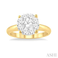 3/4 Ctw Lovebright Round Cut Diamond Ring in 14K Yellow and White Gold 3/4 Ctw Lovebright Round Cut Diamond Ring in 14K Yellow and White Gold