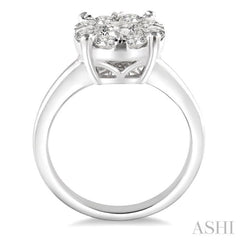 1 1/2 Ctw Lovebright Round Cut Diamond Ring in 14K White Gold 1 1/2 Ctw Lovebright Round Cut Diamond Ring in 14K White Gold