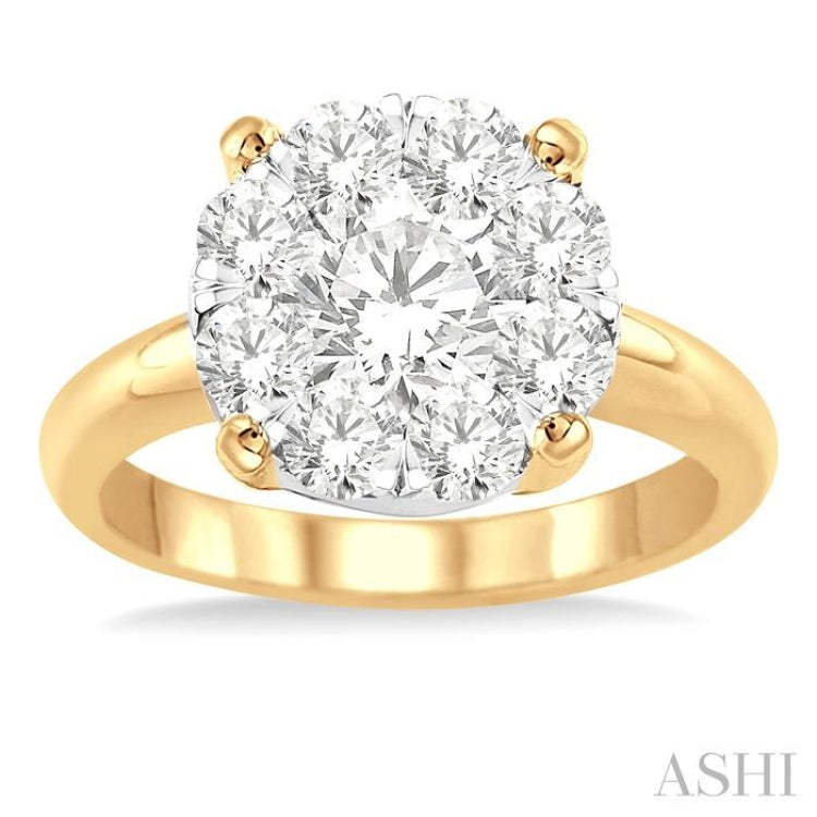 2 Ctw Lovebright Round Cut Diamond Ring in 14K Yellow and White Gold 2 Ctw Lovebright Round Cut Diamond Ring in 14K Yellow and White Gold