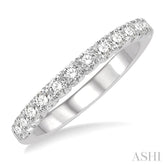 1/2 Ctw Round Cut Diamond Wedding Band in 14K White Gold