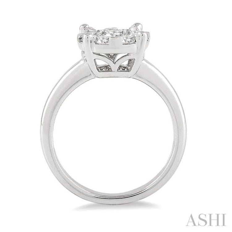 3/4 Ctw Lovebright Round Cut Diamond Ring in 14K White Gold 3/4 Ctw Lovebright Round Cut Diamond Ring in 14K White Gold