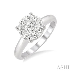 1/3 Ctw Lovebright Round Cut Diamond Ring in 14K White Gold 1/3 Ctw Lovebright Round Cut Diamond Ring in 14K White Gold
