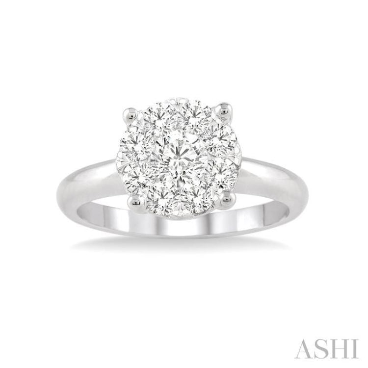 1/3 Ctw Lovebright Round Cut Diamond Ring in 14K White Gold 1/3 Ctw Lovebright Round Cut Diamond Ring in 14K White Gold