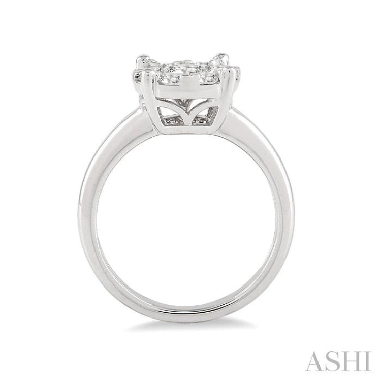1/3 Ctw Lovebright Round Cut Diamond Ring in 14K White Gold 1/3 Ctw Lovebright Round Cut Diamond Ring in 14K White Gold