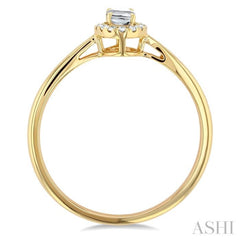 5x3 MM Oval Shape White Topaz and 1/20 Ctw Single Cut Diamond Halo Semi-Precious Ring in 14K Yellow Gold 5x3 MM Oval Shape White Topaz and 1/20 Ctw Single Cut Diamond Halo Semi-Precious Ring in 14K Yellow Gold