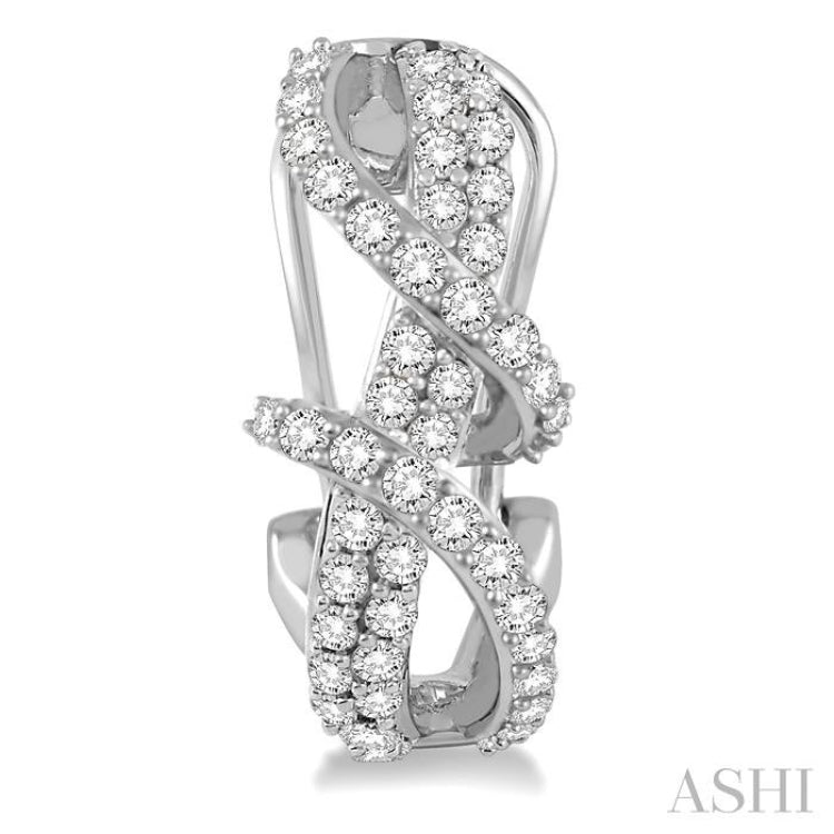 7/8 Ctw Round Cut Diamond Earrings in 14K White Gold 7/8 Ctw Round Cut Diamond Earrings in 14K White Gold
