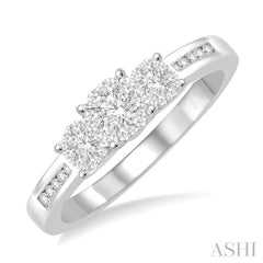 1/3 Ctw Round Cut Diamond Lovebright Ring in 14K White Gold 1/3 Ctw Round Cut Diamond Lovebright Ring in 14K White Gold