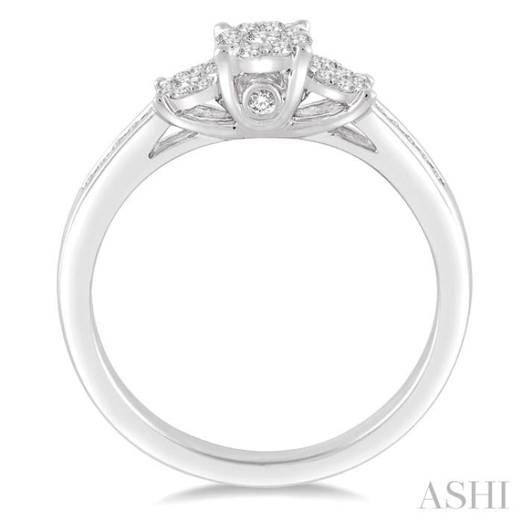 1/3 Ctw Round Cut Diamond Lovebright Ring in 14K White Gold 1/3 Ctw Round Cut Diamond Lovebright Ring in 14K White Gold