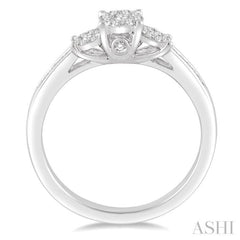 1/3 Ctw Round Cut Diamond Lovebright Ring in 14K White Gold 1/3 Ctw Round Cut Diamond Lovebright Ring in 14K White Gold