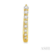 1/2 Ctw Journey Hoop Earrings in 14K Yellow Gold