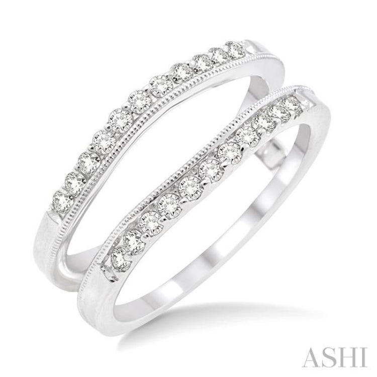 1/3 Ctw Round Cut Diamond Insert Ring in 14K White Gold 1/3 Ctw Round Cut Diamond Insert Ring in 14K White Gold