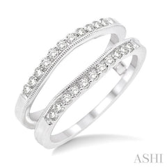 1/3 Ctw Round Cut Diamond Insert Ring in 14K White Gold 1/3 Ctw Round Cut Diamond Insert Ring in 14K White Gold