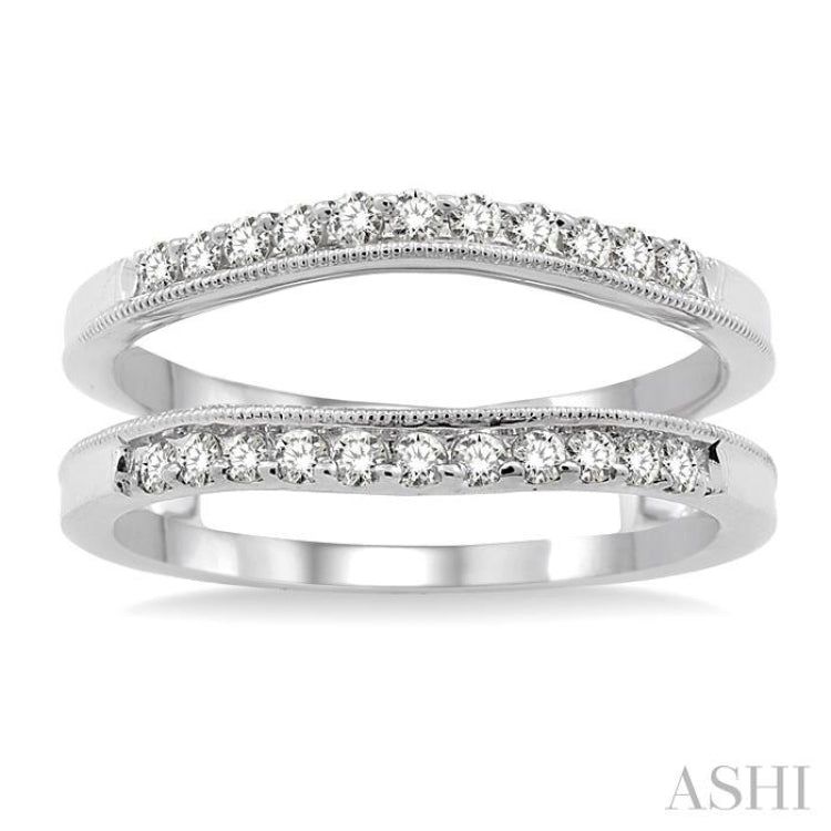 1/3 Ctw Round Cut Diamond Insert Ring in 14K White Gold 1/3 Ctw Round Cut Diamond Insert Ring in 14K White Gold