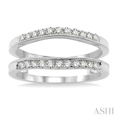 1/3 Ctw Round Cut Diamond Insert Ring in 14K White Gold 1/3 Ctw Round Cut Diamond Insert Ring in 14K White Gold