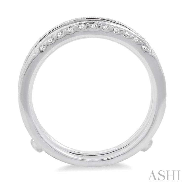 1/3 Ctw Round Cut Diamond Insert Ring in 14K White Gold 1/3 Ctw Round Cut Diamond Insert Ring in 14K White Gold