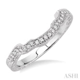 1/6 Ctw Round Cut Diamond Matching Wedding Band in 14K White Gold