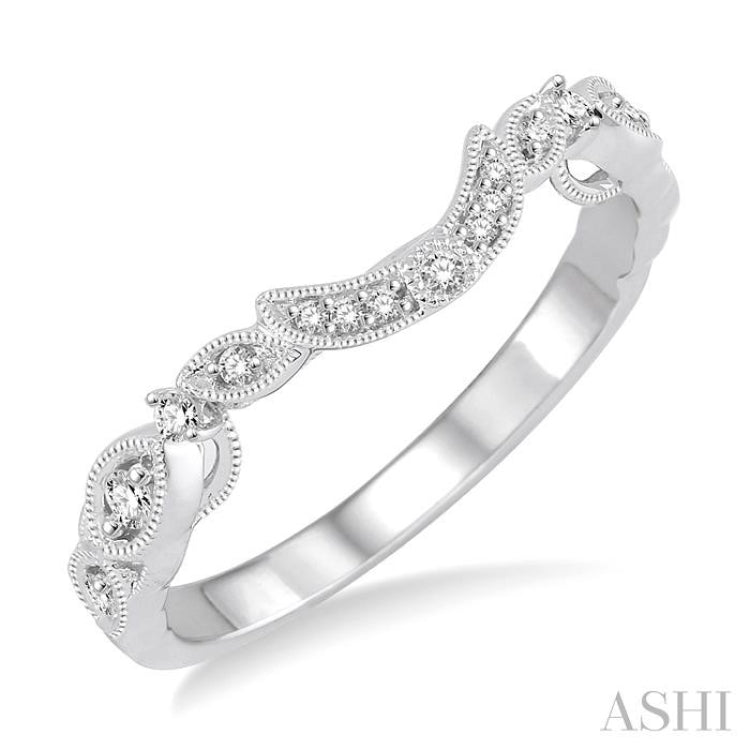1/6 Ctw Round Cut Diamond Wedding Band in 14K White Gold 1/6 Ctw Round Cut Diamond Wedding Band in 14K White Gold