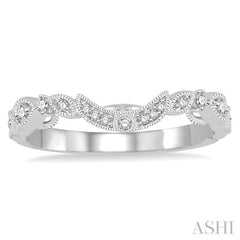 1/6 Ctw Round Cut Diamond Wedding Band in 14K White Gold 1/6 Ctw Round Cut Diamond Wedding Band in 14K White Gold