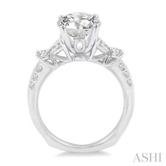 1 Ctw Diamond Semi-Mount Engagement Ring in 14K White Gold 1 Ctw Diamond Semi-Mount Engagement Ring in 14K White Gold