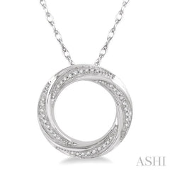1/6 Ctw Open Center Whirlwind Diamond Fashion Pendant in 10K White Gold with chain 1/6 Ctw Open Center Whirlwind Diamond Fashion Pendant in 10K White Gold with chain