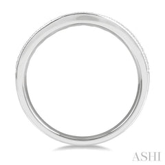 1/2 Ctw Arched Round Cut Diamond Wedding Band in 14K White Gold 1/2 Ctw Arched Round Cut Diamond Wedding Band in 14K White Gold