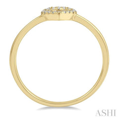 1/20 Ctw Heart Charm Round Cut Diamond Ladies Ring in 10K Yellow Gold 1/20 Ctw Heart Charm Round Cut Diamond Ladies Ring in 10K Yellow Gold