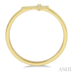 1/20 Ctw Cross Charm Round Cut Diamond Ladies Ring in 10K Yellow Gold 1/20 Ctw Cross Charm Round Cut Diamond Ladies Ring in 10K Yellow Gold