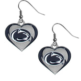 Penn State Nittany Lions Heart Dangle Earrings