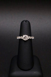 Sterling Silver White Topaz Engagement Ring