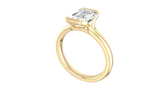 14KY 2.30CT Lab Emerald Cut Dia. VS1 E IGI Cert Ring