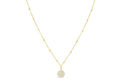 Charm & Chain Necklace Pavé Disk