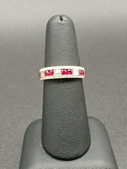 18k Y Gold Diamond and Ruby Fashion Ring