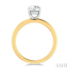 1/20 ctw Circular Shape Round Cut Diamond Semi Mount Engagement Ring in 14K Yellow and White Gold