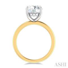 1/20 ctw Circular Shape Round Cut Diamond Semi Mount Engagement Ring in 14K Yellow and White Gold
