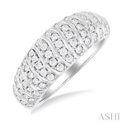 .50CT RDDM LTWT RIBBED BAND WG 10K-G*