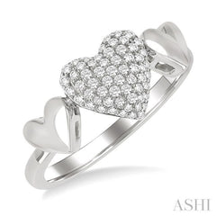 .25CTRDDM HEART SH MINI PAVE RG WG10K-S*