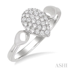 .25CTRDDM PR SHAPE MINI PAVE RG WG10K-S*