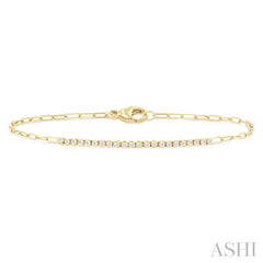 .25CTRDDM PAPER CLIP BRACELET YG 14K-G*