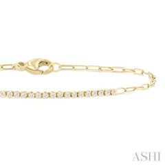 .25CTRDDM PAPER CLIP BRACELET YG 14K-G*