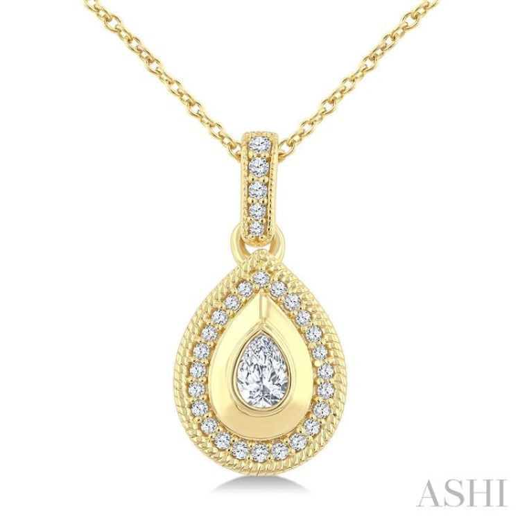 .25CTTWDM PEAR-SHAPE BOLD PD YG14K-G+CH*