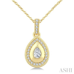 .25CTTWDM PEAR-SHAPE BOLD PD YG14K-G+CH*