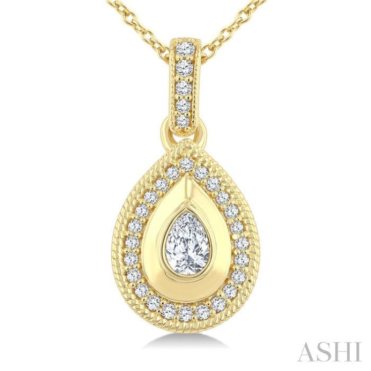 .25CTTWDM PEAR-SHAPE BOLD PD YG14K-G+CH*